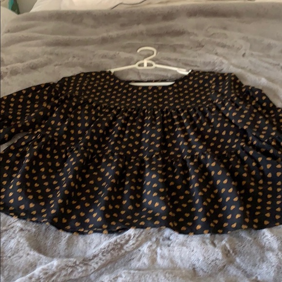 Madewell Tiered Blouse with ❤️ Pattern - Picture 1 of 2